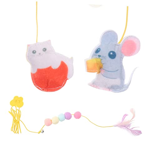 Hohopeti Neckende Schaukel für Katze 3-TLG. Interaktives Spielzeug Mäuse Lustiges Teaser-Spielzeug für Hauskatzen Hohopeti Neckende Schaukel für Katze 3-TLG. Interaktives Spielzeug Mäuse Lustiges Teaser-Spielzeug für Hauskatzen von Hohopeti