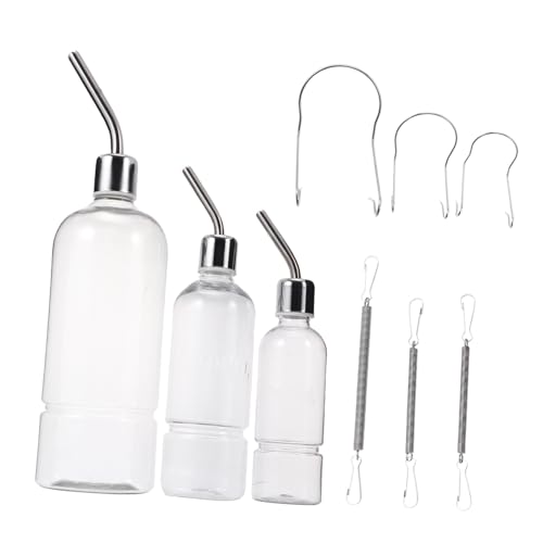 Hohopeti 3Stücke Teiliges Kaninchen Wasserspender aus Automatische Trinkflasche für Haustiere Hygienisches Zubehör für Hamster und Kaninchen von Hohopeti