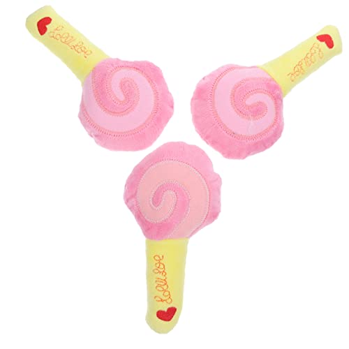 Hohopeti Hunde-Quietschspielzeug Lollipop 3 Stück Kauspielzeug für Welpen entzückendes Plüsch-Hundespielzeug für den Innenbereich Hohopeti Hunde-Quietschspielzeug Lollipop 3 Stück Kauspielzeug für Welpen entzückendes Plüsch-Hundespielzeug für den Innenbereich von Hohopeti