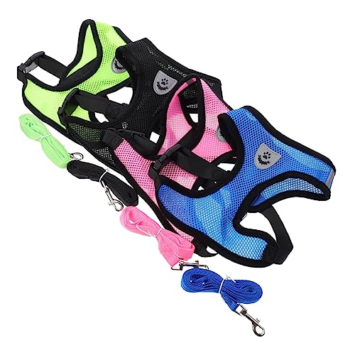 Hohopeti 4er-Pack Hundeleinen-haustierwesten-Set Atmungsaktives Mesh Für Hunde Bequem Und Robust Hohopeti 4er-Pack Hundeleinen-haustierwesten-Set Atmungsaktives Mesh Für Hunde Bequem Und Robust von Hohopeti