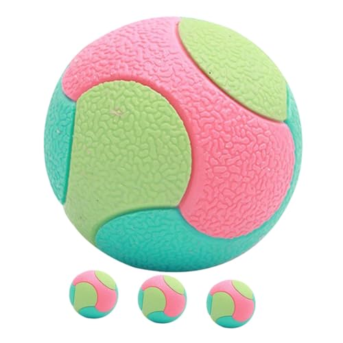 Hohopeti 4 Stück Gummiball Hundespielzeug Langlebige Bunte Kaubälle mit Noppen Fördert Aktives und Zahnpflege Geeignet für Kleine Hunde Interaktives Training und Beißbedürfnis von Hohopeti
