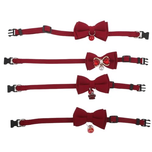 Hohopeti 4 Stück Haustier Hochzeitshalsband Haustier Halsband Hundehalsband Schleife Hochzeit Hochzeit Hundehalsband von Hohopeti