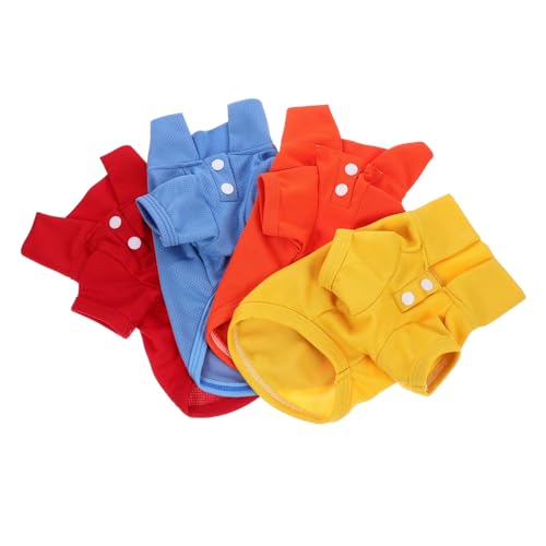 Hohopeti 4 stücke Hund T-Shirt Atmungsaktive Haustier Kleidung Entzückende Welpen Outfit Sommer Hemd Hohopeti 4 stücke Hund T-Shirt Atmungsaktive Haustier Kleidung Entzückende Welpen Outfit Sommer Hemd von Hohopeti