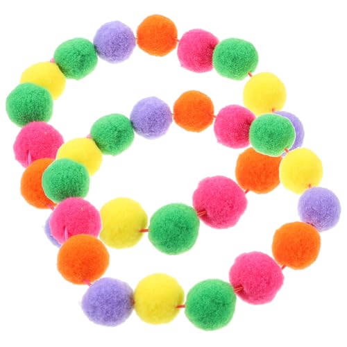 Hohopeti 4 Stück Haustierhalsband Kitten cat katzenhalsbänder Buntes Hundehalsband Katzenhalsband Hundehalsband für den Außenbereich im Plüsch-Kugel-Design Haarball Colorful von Hohopeti