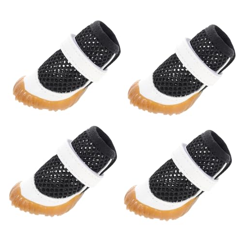 Hohopeti Hundezubehör 4-TLG. Atmungsaktive Hundeschuhe Aus Netzstoff Für Schwarz 2 Größen Hohopeti Hundezubehör 4-TLG. Atmungsaktive Hundeschuhe Aus Netzstoff Für Schwarz 2 Größen von Hohopeti