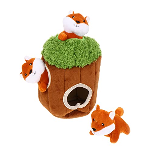 Hohopeti 4 Stück Haustier Spielzeug Plüschtier Interactive Dog Toys Hide Suche Hundespielzeug kleine Hundespielzeug Spielzeuge Rätsel interaktives Hundeplüschspielzeug Spielzeug von Hohopeti