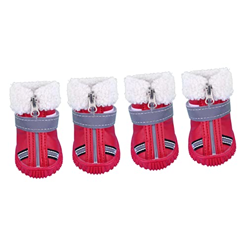 Hohopeti 4 Stück Haustier-Schneestiefel Hundeschuhe - rutschfest Für Outdoor-hundepfotenabdeckung Hohopeti 4 Stück Haustier-Schneestiefel Hundeschuhe - rutschfest Für Outdoor-hundepfotenabdeckung von Hohopeti