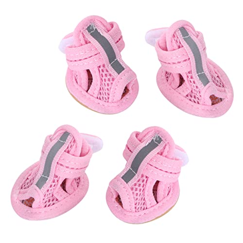 Hohopeti Sommer-Haustierschuhe Hundesandalen Netzpfoten 4 Stück Hundeschuhe Heimtierbedarf leicht zu reinigen Rosa Größe 4 Hohopeti Sommer-Haustierschuhe Hundesandalen Netzpfoten 4 Stück Hundeschuhe Heimtierbedarf leicht zu reinigen Rosa Größe 4 von Hohopeti