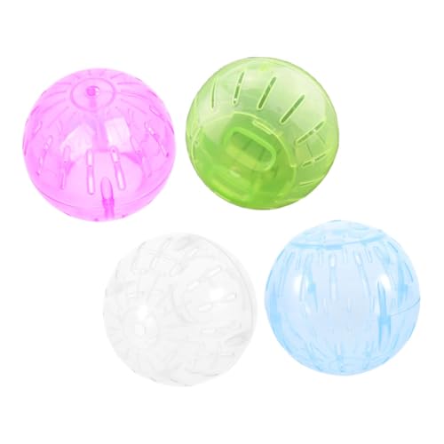 Hohopeti 4 Stück Teiliges Hamsterlaufball Geräuscharmer Technologie Leichter Tragbarer Übungsball für Kleine Haustiere Stimulierendes Design für Bewegliche Hamster und Andere Kleintiere von Hohopeti