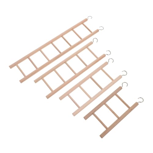 Hohopeti 4 Stück Teiliges Holzleiter Vögel Kletterspielzeug aus Natürlichem Holz für Papageien Sittiche und Wellensittiche Kauspielzeug Vogelzubehör für Käfig und Vogelhaus zur Hohopeti 4 Stück Teiliges Holzleiter Vögel Kletterspielzeug aus Natürlichem Holz für Papageien Sittiche und Wellensittiche Kauspielzeug Vogelzubehör für Käfig und Vogelhaus zur von Hohopeti