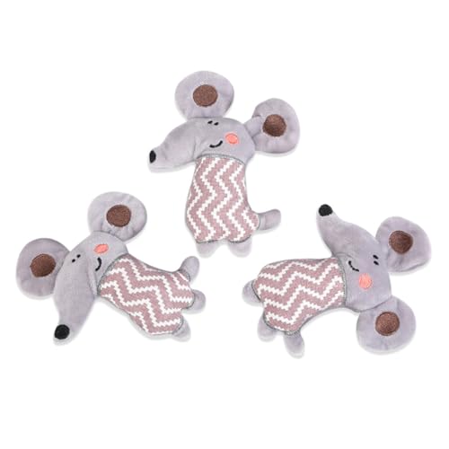 Hohopeti 4 Stück Teiliges Katzenspielzeug Plüschmaus mit Katzenminze Langlebig und Sicher Großes Ohr Design Interaktives Stofftier für Katzen und Kätzchen Farblich Assortiert als von Hohopeti