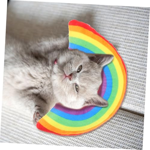 Hohopeti 4 Stück Teiliges Katzenspielzeug mit Natürlicher Katzenminze Weiches U förmiges Kuschelkissen zur Nackenstütze und Entspannung Farbenfrohes Plüschspielzeug für Drinnen und Draußen von Hohopeti