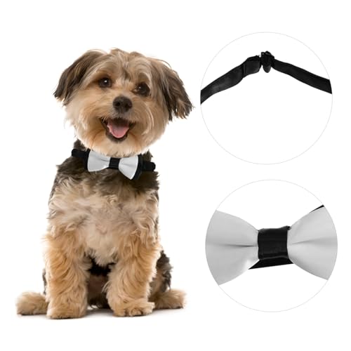 Hohopeti 4 Stück Teiliges Verstellbares Haustier fliegen Elegante Hundekatzen halskrawatten Modische Schleifen Haustier Accessoires für Welpen und Kleine Hunde Geschenkidee von Hohopeti