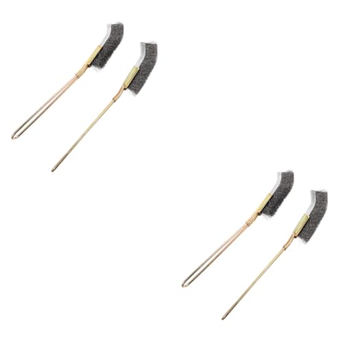 Hohopeti 2sets Praktische Haustier Vogel Käfig Zubehör Kupfer Griff Vogel Reinigung Pinsel Draht Pinsel Reiniger 2 Stücke * 2 von Hohopeti