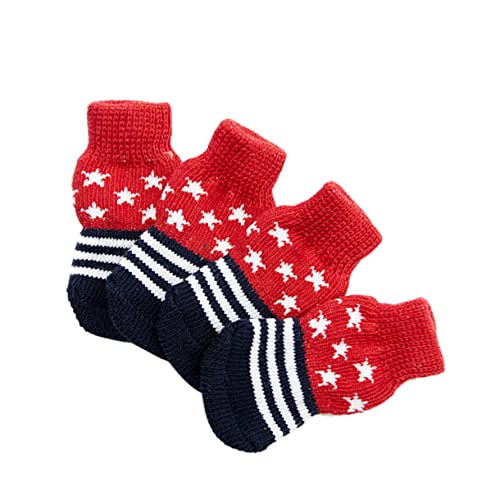 Hohopeti 4 Stück Haustier Warme Socken Hund Winter Wintersocken Für Hunde Warmer Pfotenschutz Strumpffüller Für Welpen Welpensocken Für Kleine Hunde Anti-Hunde-Socke Mittlerer Hund Hündchen von Hohopeti