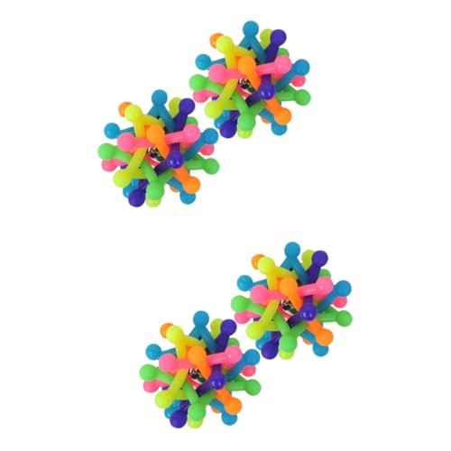 Hohopeti 4stücke Molar Spielzeug Für Hunde Gummi Regenbogen Mit Geräusch Und Lernfunktion Interaktives Kauspielzeug Für Kleine Haustiere Zur Zahnpflege Und Reinigung von Hohopeti