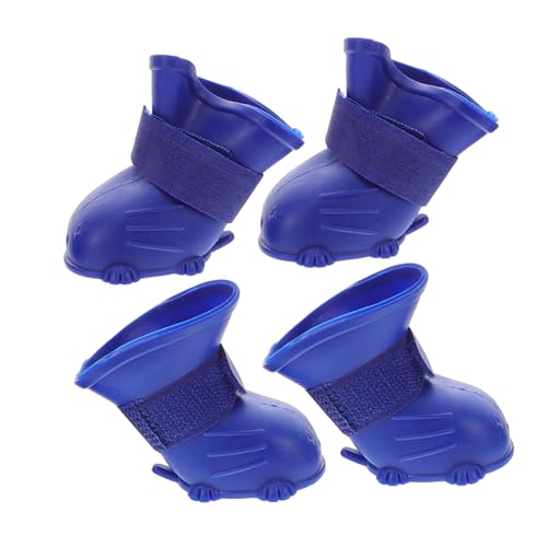 Hohopeti 4 Stück wasserdichte Hunderegenstiefel aus Gummi mit Rutschfester Sohle Komfortable Pfotenschützer für Kleine und Mittelgroße Hunde Outdoor Hundeschuhe für Sicheren Spaziergang Hohopeti 4 Stück wasserdichte Hunderegenstiefel aus Gummi mit Rutschfester Sohle Komfortable Pfotenschützer für Kleine und Mittelgroße Hunde Outdoor Hundeschuhe für Sicheren Spaziergang von Hohopeti