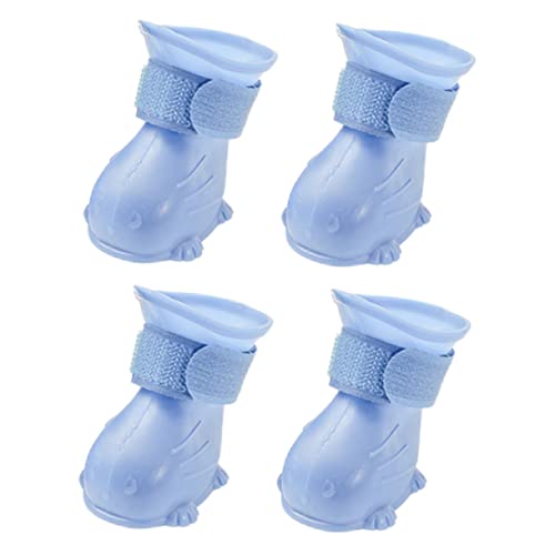Hohopeti Hundestiefel wasserdicht 4er Pack rutschfeste Hunderegenschuhe wasserdichte Regenschuhe für Welpen Hohopeti Hundestiefel wasserdicht 4er Pack rutschfeste Hunderegenschuhe wasserdichte Regenschuhe für Welpen von Hohopeti