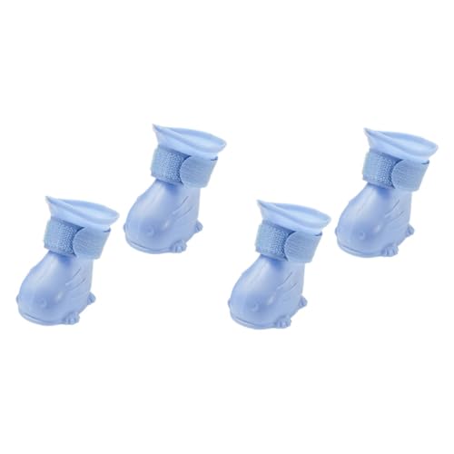 Hohopeti 4 Stück Hunderegenstiefel mit weichen Sohlen wasserdicht rutschfest für Haustiere Pfotenschutz für regnerische Tage Hohopeti 4 Stück Hunderegenstiefel mit weichen Sohlen wasserdicht rutschfest für Haustiere Pfotenschutz für regnerische Tage von Hohopeti