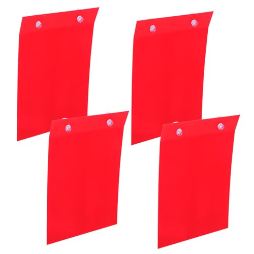 Hohopeti 4 Teiliges Fischzucht-Panel mit Saugnäpfen Rotes Spawning-Board für Aquarium Optimierte Eiablage und Brutpflege Einfache Befestigung für Angelfisch und im Zuchtbecken von Hohopeti