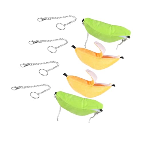 Hohopeti 4 Teiliges Kleintier Hängematte Banane Hängendes Haustierbett für Hamster Chinchilla Meerschweinchen Sugar Glider Frettchen zur Schlaf Ruhezeit Hohopeti 4 Teiliges Kleintier Hängematte Banane Hängendes Haustierbett für Hamster Chinchilla Meerschweinchen Sugar Glider Frettchen zur Schlaf Ruhezeit von Hohopeti