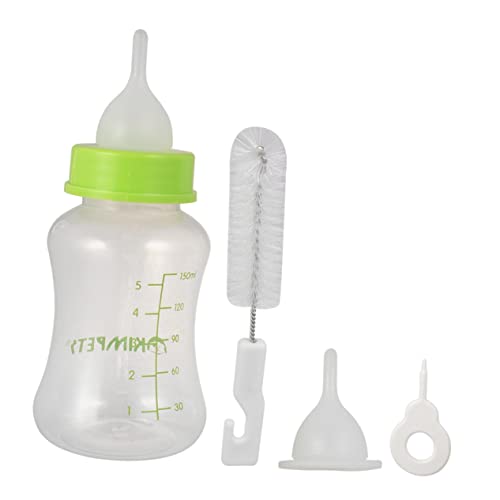 Hohopeti 4Stücke Pet Fütterungsflasche Welpen Milchflasche mit Reinigungsbürsten Zufällige Futterset für Kleine Haustiere zu Reinigen Sicher und Langlebig von Hohopeti