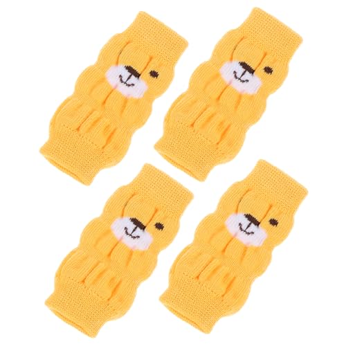 Hohopeti 4Stücke rutschfeste Haustiersocken Rutsch Beinschutz Für Welpen Warmhaltende Strümpfe Mit Niedlichem Design Für Indoor Und Outdoor Nutzung von Hohopeti