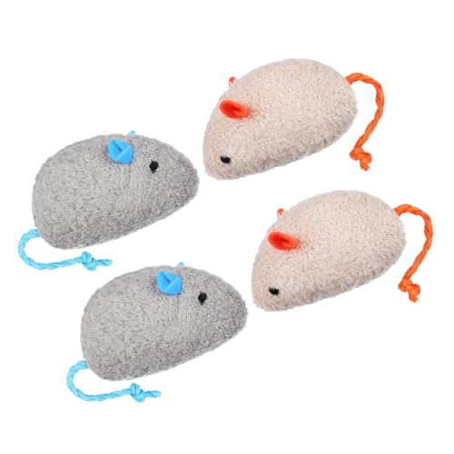 Hohopeti 4pcs Cat Mouse Toys Plush Mouse Toy Katze Necke Spielzeug Indoor -Haustier -kauspielzeug Necken Hohopeti 4pcs Cat Mouse Toys Plush Mouse Toy Katze Necke Spielzeug Indoor -Haustier -kauspielzeug Necken von Hohopeti