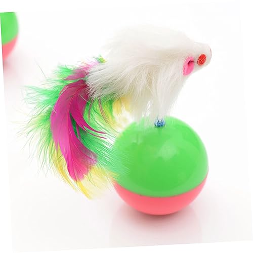Hohopeti 5 Stück Teiliges Interaktives Katzenspielzeug Plüsch Mäuse Tumbler Toy aus Stabilem Kunststoff Bunter Cartoon Stil Fördert Intelligenz und Bewegung für Zuhause und von Hohopeti