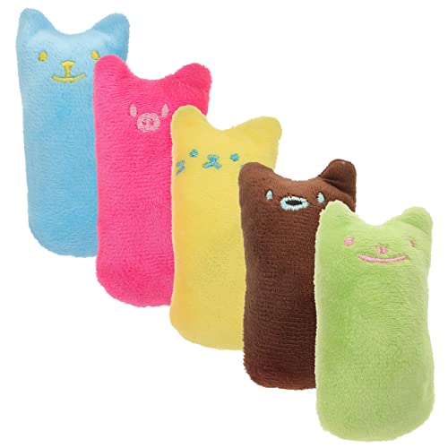 Hohopeti 5 Stück Teiliges Katzenminze Plüsch Kauspielzeug für Katzen Langlebig Genäht mit Bunten Cartoon Motiven für Kätzchen zur Zahnpflege und Spielerischen Beschäftigung Drinnen Hohopeti 5 Stück Teiliges Katzenminze Plüsch Kauspielzeug für Katzen Langlebig Genäht mit Bunten Cartoon Motiven für Kätzchen zur Zahnpflege und Spielerischen Beschäftigung Drinnen von Hohopeti