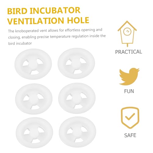 Hohopeti 5 Stück Teiliges Lüftungsloch für Vogel Brutkasten Zubehör für Papageien Inkubator Atmungsaktive Belüftung Feuchtigkeitsregulierend Kompatibel mit Kleinen Vogelbrutkästen Einfach von Hohopeti