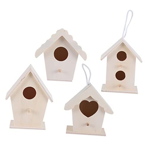 Hohopeti 5 Teiliges DIY Holz Vogelhaus Naturbelassene Nistkästen aus Kiefernholz Kreative Garten und Wohnraumdekoration Handbemalbar für Kleine Vögel Wie Kanarien Papagei und Geeignet Hohopeti 5 Teiliges DIY Holz Vogelhaus Naturbelassene Nistkästen aus Kiefernholz Kreative Garten und Wohnraumdekoration Handbemalbar für Kleine Vögel Wie Kanarien Papagei und Geeignet von Hohopeti