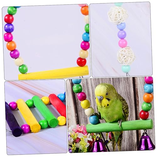 Hohopeti 5-teiliges Vogel-Kauspielzeug-Set für Papageien Beißen-Spielzeug für Haustiere sichere und robuste Entwicklung der Vogelintelligenz Hohopeti 5-teiliges Vogel-Kauspielzeug-Set für Papageien Beißen-Spielzeug für Haustiere sichere und robuste Entwicklung der Vogelintelligenz von Hohopeti