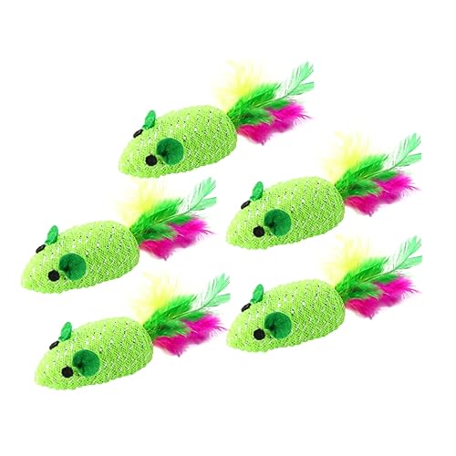 Hohopeti 5stücke Woven Mouse Toy Für Katzen Interaktives Spielzeug Mit Bunten Federn Langlebigem Material Und Witzigem Design Zum Spielen Und Kratzen Hohopeti 5stücke Woven Mouse Toy Für Katzen Interaktives Spielzeug Mit Bunten Federn Langlebigem Material Und Witzigem Design Zum Spielen Und Kratzen von Hohopeti