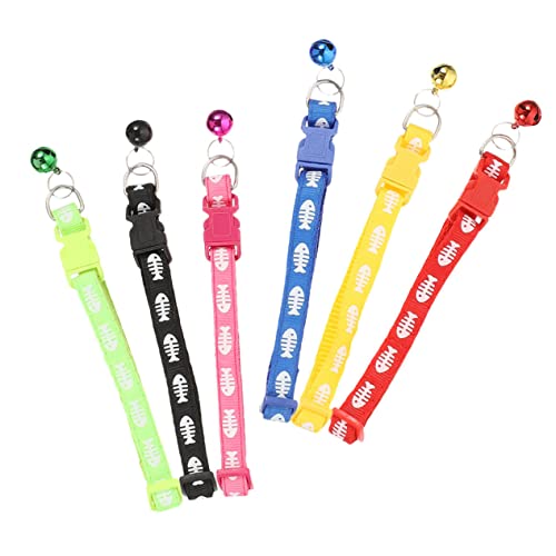 Hohopeti Haustierhalsband- 6-TLG. Verstellbares Kätzchenhalsband-Set Katzenhalsbänder Für Die Feiertage Entzückende Muster Für Partys Den Täglichen Gebrauch Hohopeti Haustierhalsband- 6-TLG. Verstellbares Kätzchenhalsband-Set Katzenhalsbänder Für Die Feiertage Entzückende Muster Für Partys Den Täglichen Gebrauch von Hohopeti