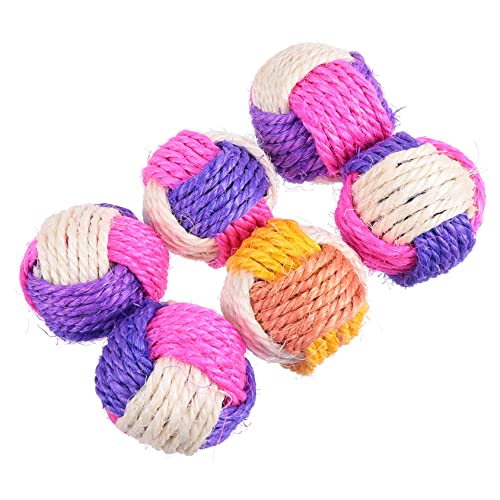 Hohopeti 6Stücke Katzenballspielzeug Bunte Sisal Bälle Für Katzen Haustier Rollenball Für Aktives Zufällige Farben Katzenspielzeug Für Kätzchen Und Katzen Hohopeti 6Stücke Katzenballspielzeug Bunte Sisal Bälle Für Katzen Haustier Rollenball Für Aktives Zufällige Farben Katzenspielzeug Für Kätzchen Und Katzen von Hohopeti