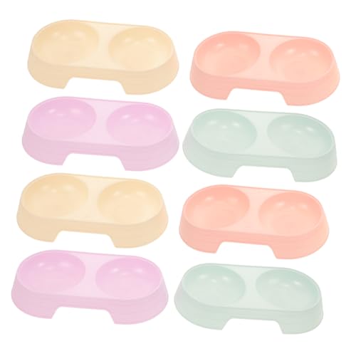 Hohopeti 8 Stück Teiliges Katzenfutternäpfe aus Robustem Kunststoff Rutschfestes Design Kippsichere Doppelnapf Futter Wasserschalen in Pastellfarben für Sicheres Füttern Kleiner Haustiere Hohopeti 8 Stück Teiliges Katzenfutternäpfe aus Robustem Kunststoff Rutschfestes Design Kippsichere Doppelnapf Futter Wasserschalen in Pastellfarben für Sicheres Füttern Kleiner Haustiere von Hohopeti