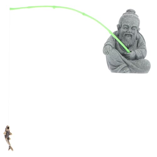 Hohopeti Realistische Fischer-Zen-Statue Mini-Fischer-Ornament Für Aquarium Büro Oder Schreibtisch Hohopeti Realistische Fischer-Zen-Statue Mini-Fischer-Ornament Für Aquarium Büro Oder Schreibtisch von Hohopeti