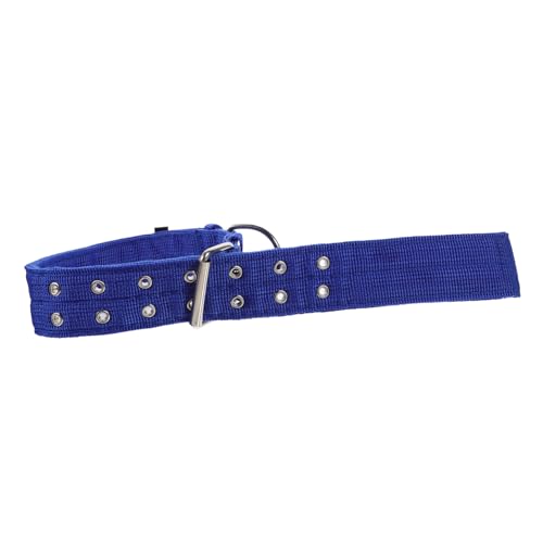 Hohopeti Blaues XL Hundehalsband aus Baumwollfaser Verstellbares Langlebiges Haustier Zubehör mit Kreativem Leuchteffekt und Schützende Halskrause für Hunde und Katzen von Hohopeti