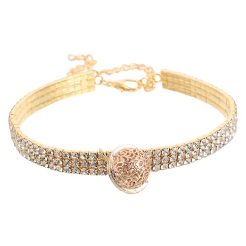 Hohopeti Bling für Hunde und Verstellbares Glitzerndes mit Glöckchen für Kleine Haustiere mit Funkelnden Strasssteinen für Besondere Anlässe und Täglichen Gebrauch von Hohopeti