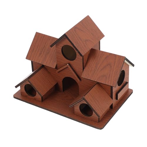 Hohopeti Dekoratives Holz Vogelhaus mit Löchern Wetterfestes Nistkasten für Kleine Vögel Rustikales Gartenhaus zur Außendekoration Einfache für Vogelbeobachtung im Garten Hohopeti Dekoratives Holz Vogelhaus mit Löchern Wetterfestes Nistkasten für Kleine Vögel Rustikales Gartenhaus zur Außendekoration Einfache für Vogelbeobachtung im Garten von Hohopeti