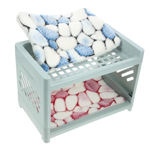 Hohopeti Detachable Hamster Nest Kleintierbett Warm und Robust Hamster Versteck mit Weichem Pad für Kleine Nager Wie Meerschweinchen und Kaninchen Pflegeleicht und Zufällige Farbe von Hohopeti