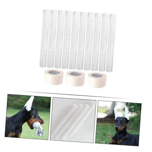 Hohopeti Dobermann Hunde Ohrstütze Flexible Schaumstoff stäbe mit Klebeband Robustes DIY Ohr aufstellwerkzeug für Welpen und Ausgewachsene Hunde Komfortabel und Langlebig von Hohopeti