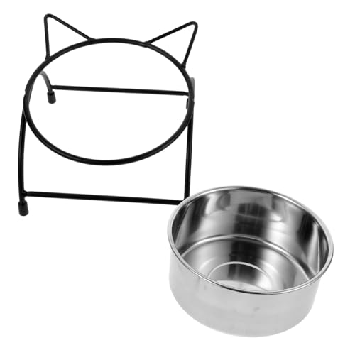 Hohopeti Ergonomische Futternäpfe für Haustiere Doppel-Futternapf für Katzen Schüssel aus Edelstahl erhöhtes Design verhindert DASS die Katze Hohopeti Ergonomische Futternäpfe für Haustiere Doppel-Futternapf für Katzen Schüssel aus Edelstahl erhöhtes Design verhindert DASS die Katze von Hohopeti