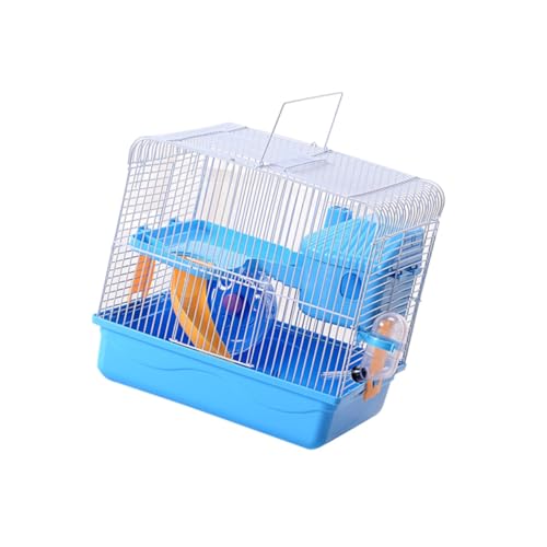 Hohopeti Doppelstöckiger Hamsterkäfig mit Großer Tür und Plattform Sicheres Kleintierhaus für Zwerghamster und Chinchillas Leicht zu Reinigen mit Laufrad und Wasserspender Blau Hohopeti Doppelstöckiger Hamsterkäfig mit Großer Tür und Plattform Sicheres Kleintierhaus für Zwerghamster und Chinchillas Leicht zu Reinigen mit Laufrad und Wasserspender Blau von Hohopeti