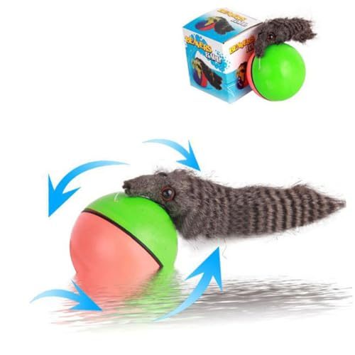 Hohopeti Elektrischer Motorball Katzenspielzeug Wassermaus Interaktiv Langlebig Kunststoff Geeignet für Katzen und Kleine Hunde Spielerisch Bewegung Fördern Zufällige Farbe von Hohopeti