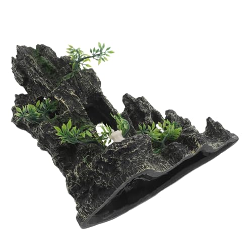 Hohopeti Fish Tank Dekoration Resin Aquarium Stein Hohlraum Fischversteck Krebshöhle Betta Versteck Künstliche Landschaftsdekoration für Garnelen und Fische von Hohopeti