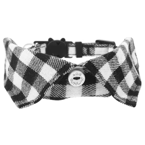 Hohopeti Katzenhalsband Mit Fliege Kariertes Halsband Katzenhalsband Glocke Modische Katzenhalskette Für Jungen Und Mädchen Für Den Alltag Fotosessions von Hohopeti