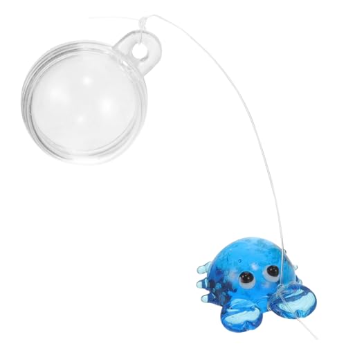 Hohopeti Glühende Aquariumkrabbe Deko aus Glas Schwimmende Krabbenfigur für Fischbecken Künstlerisches Nachtlicht Ornament Sicher für Aquarien Naturgetreues Unterwasser-Design von Hohopeti