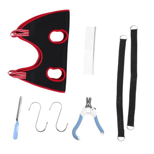 Hohopeti Hängematte für Katzen und Hunde Professionelle Pflegehilfe zur Nagelpflege Ergonomisches Design Einfache Installation und Strapazierfähig für Kleine und Mittelgroße Haustiere von Hohopeti